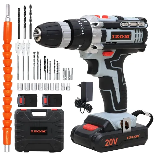 Image of IZOM IZ-CDK-20V Cordless Drill Machine Kit With Multiple Torque Setting
