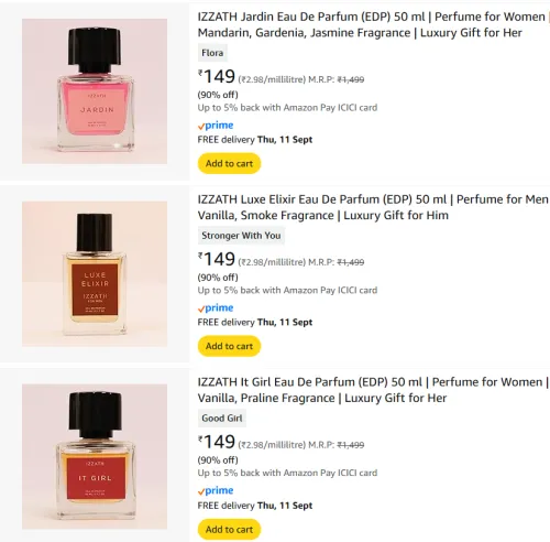 Image of IZZATH Jardin Perfume Minimum 90% Discount