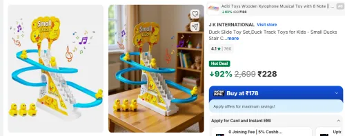 Image of J K INTERNATIONAL Duck Slide Toy Set