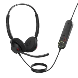 Jabra Engage 40 Wired Stereo Headset - Advanced Noise Cancelling Microphones UC Cert - On Ear Headphones with Mic - Inline Call Controller - ClearVoice for Crystal Clear Calls Impressive Aud...