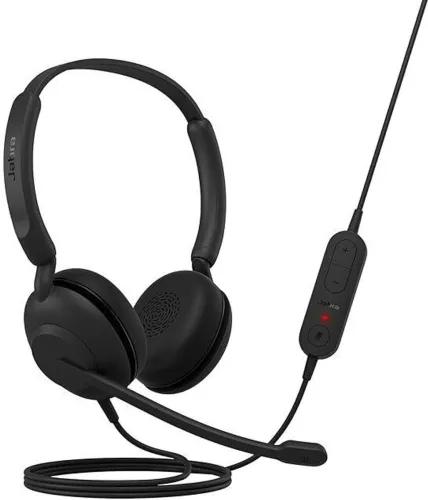 Image of JABRA Evolve 10 Wired On-Ear Headset with Adjustable Boom Mic, Black Wired
