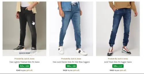 Image of Jack And Jones men's jeans starting at ₹ 345
