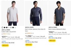 Jack & Jone Men Fashion Shirt Minimum 70% Discount