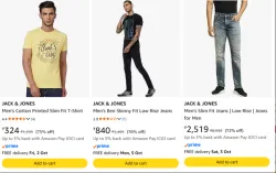 Jack & Jones Clothing Minimum 70% Discount