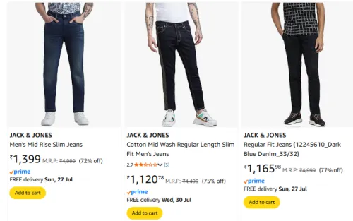 Image of JACK & JONES Men Jeans Minimum 70% Discount