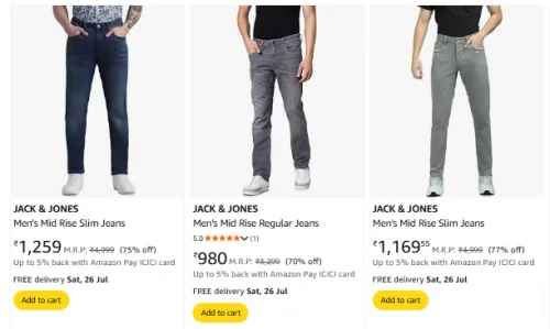 Image of JACK & JONES Men's Jeans Minimum 70% Discount