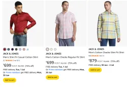  Jack & Jones Mens Shirt Minimum  70% Discount