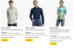JACK & JONES Mens Shirt Minimum 70% Discount