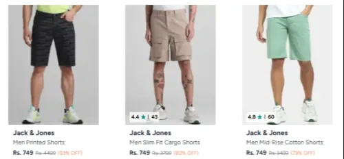 Image of Jack & Jones Men's shorts up to 83% Discount 