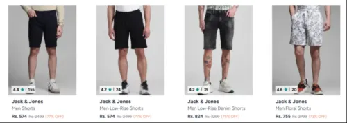 Image of JACK & JONES Men shorts up to 77% Discount