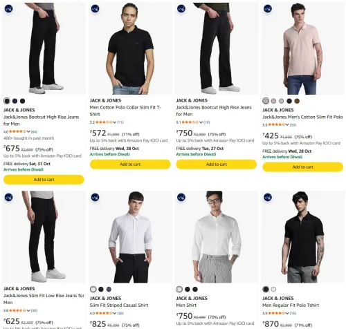 Image of Jack & Jones Men's Clothing at minimum 75% Discount