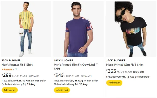Image of Jack & Jones Men's Fashion Upto 80% Discount