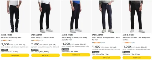 Image of JACK & JONES Men's jeans at minimum 60% Discount