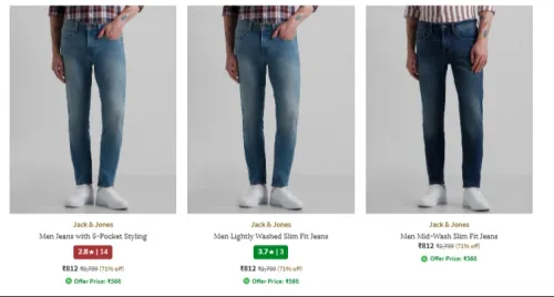 Image of Jack & Jones Men's Jeans at minimum 70% Discount