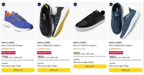 Image of Jack & Jones Men's Shoes at minimum 80% Discount