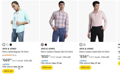 Image of Jack & Jones Shirt Minimum 70% Discount
