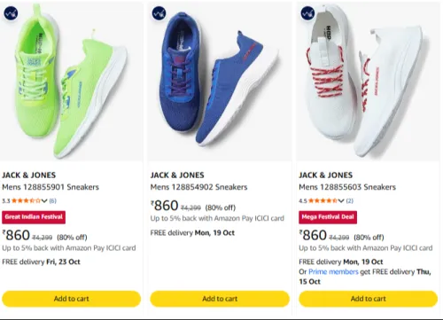Image of Jack & Jones shoes at minimum 74% Discount