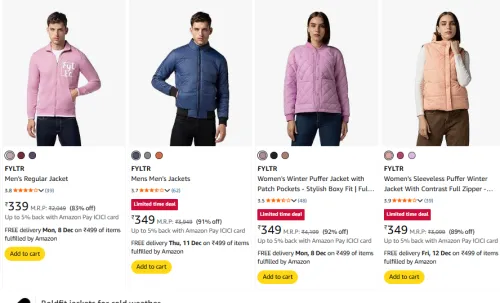 Image of Jacket Loot @ Starting ₹339