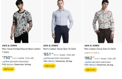Jack & Jone Men Fashion Shirt & T-shirt Minimum 70% Discount