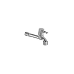 Jagger Turbo Stainless Steel Long Body taps for Bathroom and Kitchen taps with Chrome Finish and Quarter Turn Fitting (Wall Flange and Teflon Tape) Set of (1)