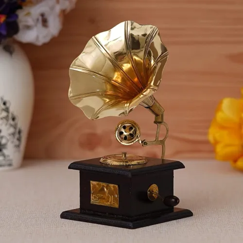 Image of JaipurCrafts Gramophone Showpiece - 23cm