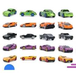 Amazon Brand - Jam & Honey Premium Die-Cast Metal Car | Free Wheel Toy Vehicle for Kids | Realistic Design | Vibrant Pai