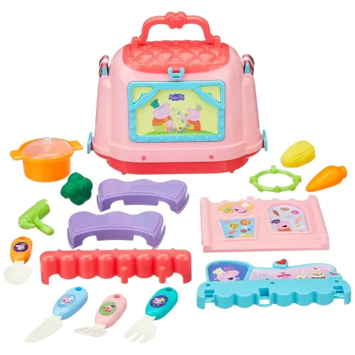 Image of Amazon Brand - Jam & Honey- Peppa Pig Purse Kitchen Set Toy for Kids Age 3+ Years