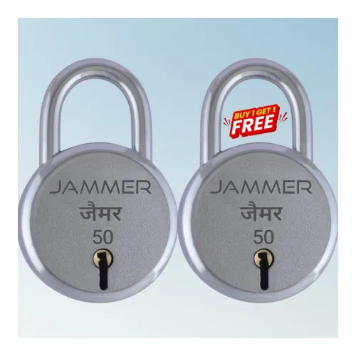 Image of Jammer Round 50 mm 6‑Lever Iron Padlock (Buy 1 Get 1)