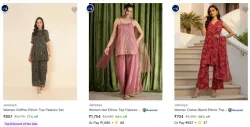 Janasya Womens Ethnic Sets at minimum 77% Discount