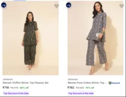 Janasya Womens Ethnic Sets at minimum 76% Discount