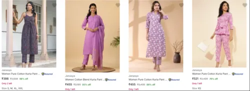 Image of Janasya Women's Ethnic Sets upto 88% Discount
