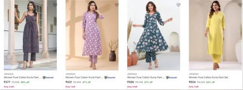 Image of Janasya Women's Ethnic Sets at minimum 70% Discount