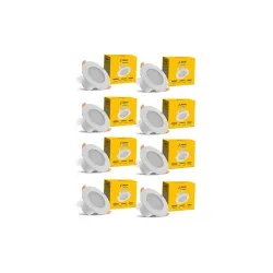 Jaquar 6W Striker Round Downlight with Aluminium Heat Sink | Junction Box LED Downlight | Mood Light for False Ceiling |