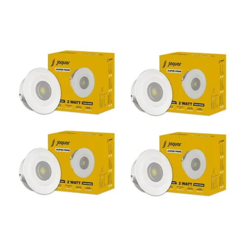 Image of Jaquar Plastic Jasper Prime 2W LED Light Spotlight | SPOT Light for Home Ceiling | Green SPOT Light (Pack of 4)