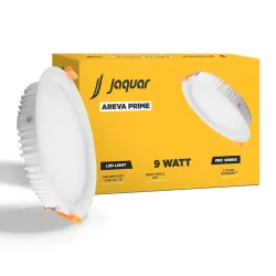 Jaquar 9W Areva Prime Round Downlight with Aluminum housing | 5 Year Warranty | Natural White (4000k) Sleek Backlit Desi