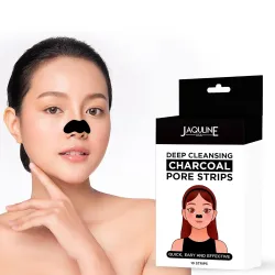 JAQULINE USA Charcoal Nose Pore Strips | Deep Cleansing Nose Strips for Blackhead & Whitehead Removal | Infused with Bamboo Charcoal & Aloe Vera | Unclogs Pores & Removes Oil & Dead Skin - 1...