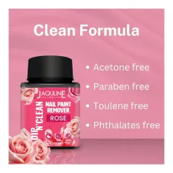 Jaquline USA Dip N Clean Nail Polish Remover 80ml- Rose |