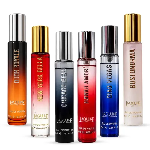 Image of JAQULINE USA World Tour Perfume Combo (15ml x 6)