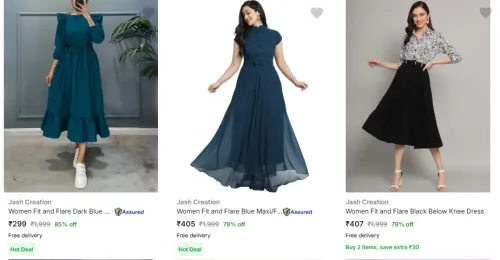 Image of Jash Creation Women's Dresses at minimum 70% Discount