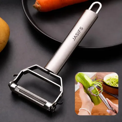 Image of JASIFS 2 in 1 Stainless Steel Julienne Vegetable Peeler