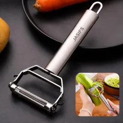 JASIFS 2 in 1 Stainless Steel Julienne Vegetable Peeler