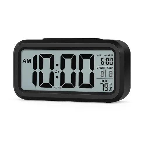 Image of JASIFS Digital Alarm Clock with 1 Year Warranty, Night Sensor