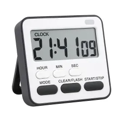 JASIFS Digital Kitchen Timer & Stopwatch - Large Digit Countdown, Loud Alarm with Back Magnetic Retractable Stand Ideal for Cooking, Baking, Stop Watch Timer for Study Table Accessories for....