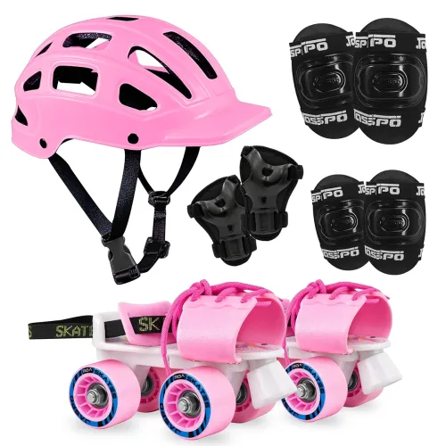 Image of Jaspo Toddlers Baby Kids Junior Pro Adjustable Roller Skates Combo (Suitable for Age Group Up to 5 Years)