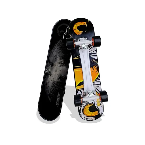 Image of Jaspo Power Kids 26\' inches Skateboard for Beginners Boys & Girls (6 Years & Above, Skate-Board, Vinyl, Black)`