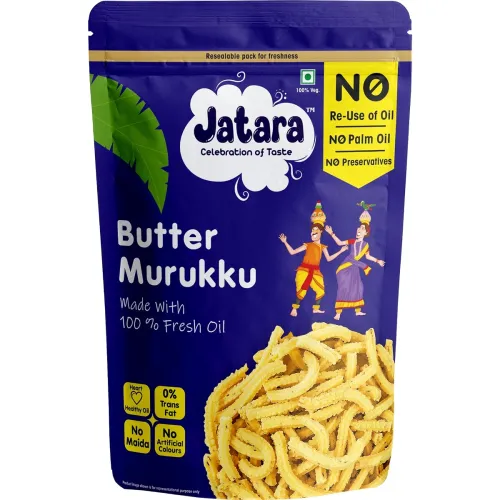 Image of Jatara Butter Murukku 210g | Crunchy Murukku Snack | South Indian Namkeen