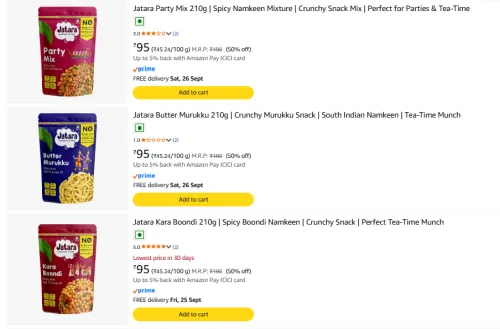 Image of Jatara Snacks & Nameens starting @ ₹95