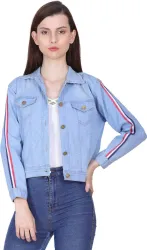 javed evergreen collection  Women Washed Denim Jacket