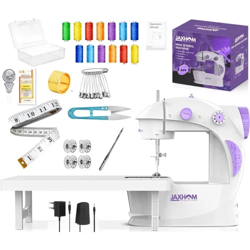 Image of JAXHOM Advance Sewing Machine Electric I Sewing Machine With Table Set I Mini Silai Machine With Focus Light, Foot Pedal