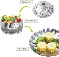 JB EXPORT Steamer of Momos | Vegetable Steamer Food, Value Steamer for Cooking, Steel Steamer (1 L)